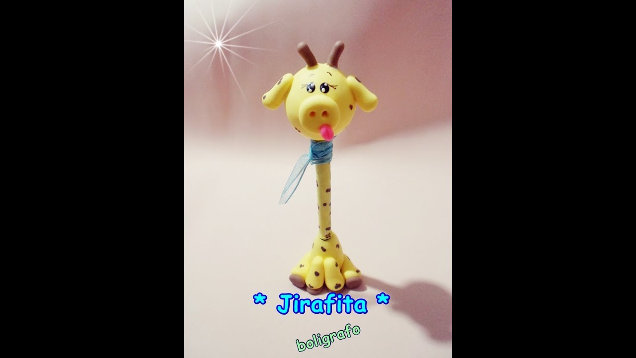Manualidades en porcelana fria FACILES- Jirafa paso a paso - DIY Penholder giraffe Cold porcelain