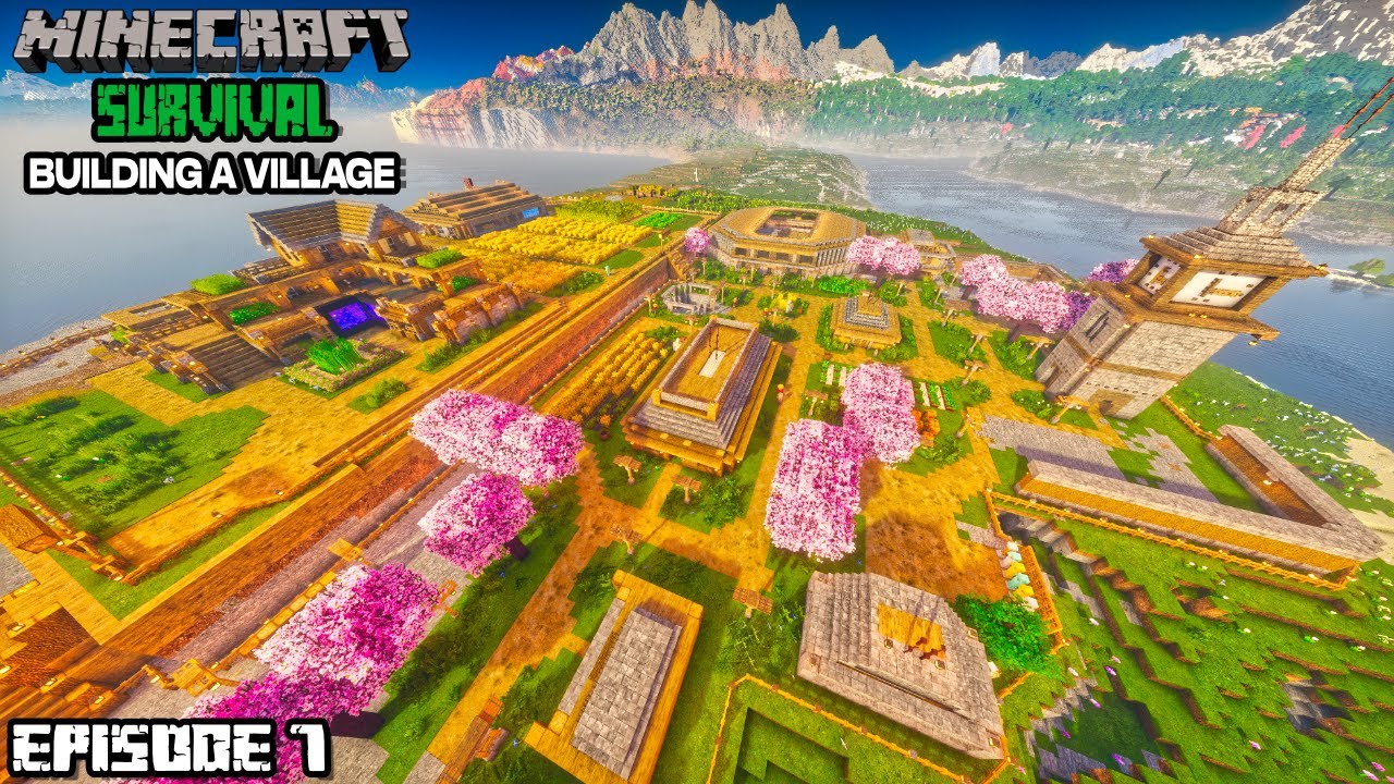 Building an Entire Village in Minecraft Survival - YouTube