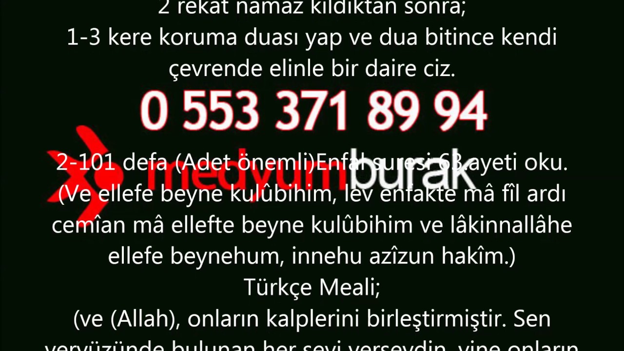 denenmis cok guclu ask dualari dua ayr