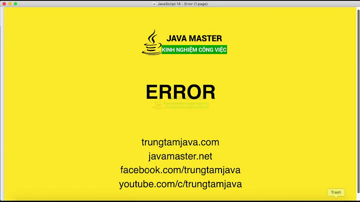 JavaScript 14 - Error , try catch throw exception - Trung Tâm Java Master