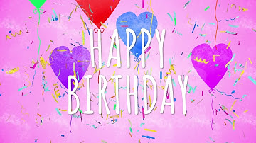 Happy Birthday Balloons Confetti from FreeLoops.tv