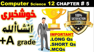 computer science 12th important questions chapter 5 | Computer Science 2nd year Up To Date by MHB
