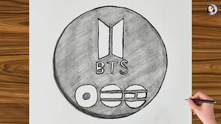 How to Draw BTS logo | BTS Army Drawing Step by Step | Step by Step Drawing Tutorial for Beginners