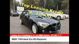 BMW 118iA black Eco 8G-Steptronic, 9.2014,  93 000 km, 17 799.- Fr.