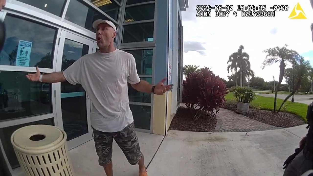 Furious Man Arrested at Police Station after Release from Jail - YouTube