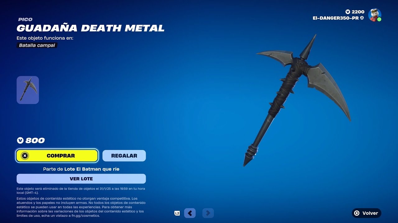 FORTNITE #2182 GUADAÑA DEATH METAL 🖤 - YouTube