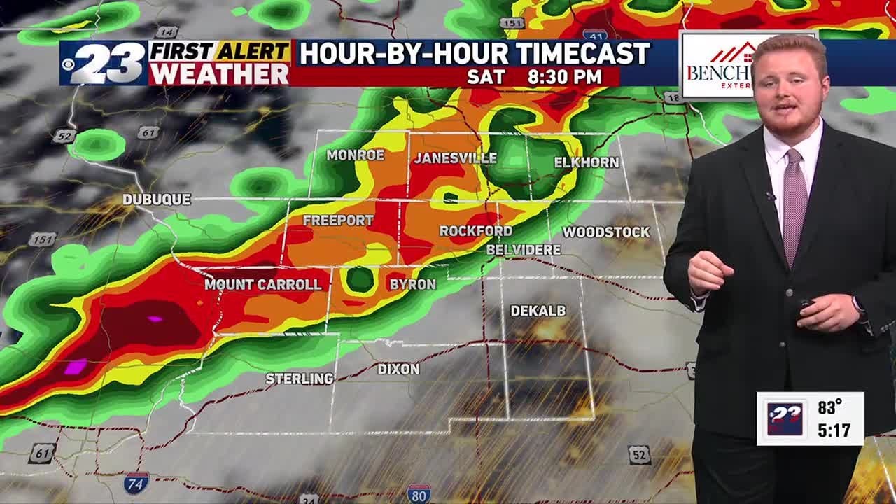 Tracking storm chances Saturday across the Rockford region - YouTube