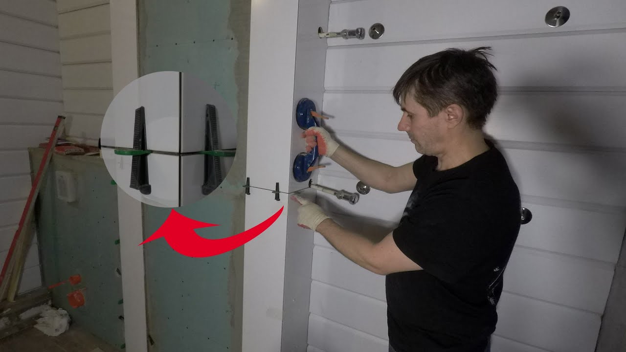 Как облицевать внешний угол плиткой. - YouTube