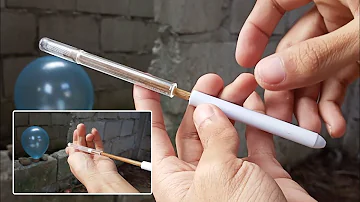 How to make homemade powerful ballpen pressure gun using ballpen and stick at home easily