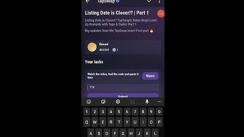 Listing Date is closer | Part 1 Tapswap code Today | 16 November Tapswap code |