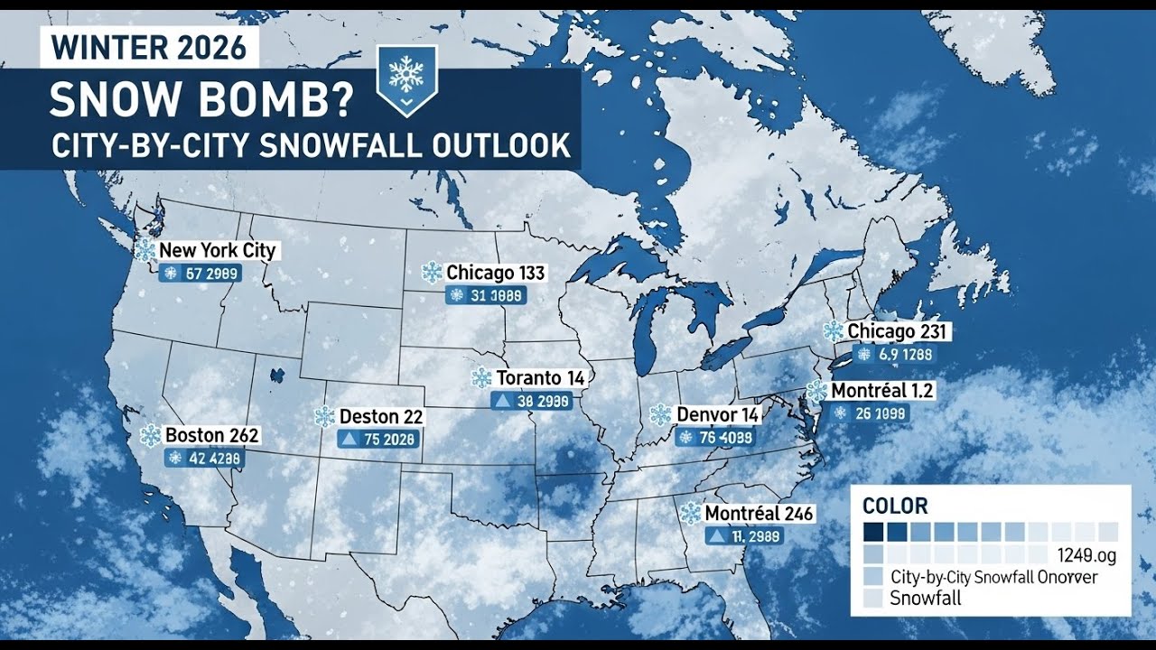Winter 2026 Snow Bomb? City-by-City Snowfall Outlook #Winter2026 # ...