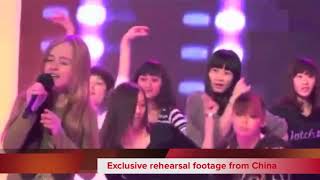 Sabrina Carpenter rehearsing Something's Got a Hold On Me on China 2011