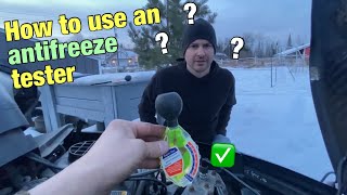 How to use an antifreeze tester. How to use a coolant tester.