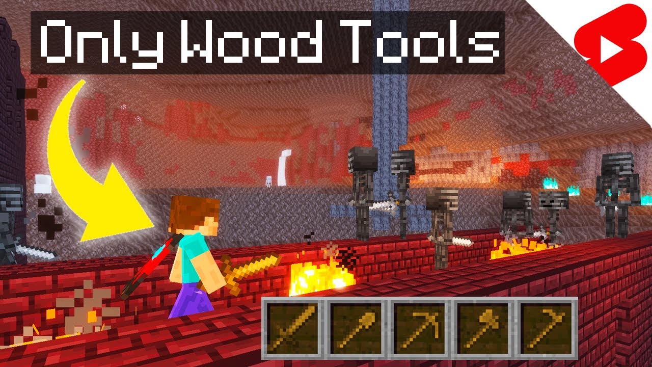 Minecraft Speedrun, But With Only Wooden Tools