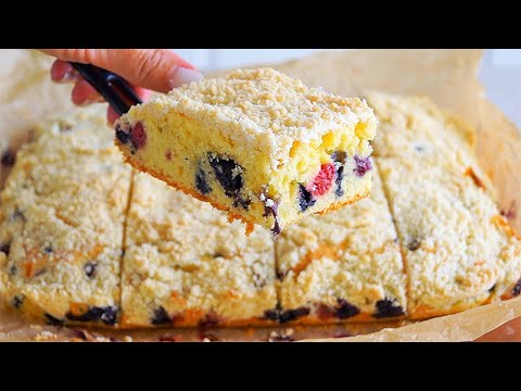 Бесподобный ПИРОГ С ЯГОДАМИ намного вкуснее торта!!! Простой и быстрый пирог к чаю