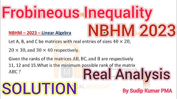 NBHM 2023 Solution | Nbhm 2023 Linear Algebra Solution | NBHM 2023 Mathematics | by Sudip Kumar PMA
