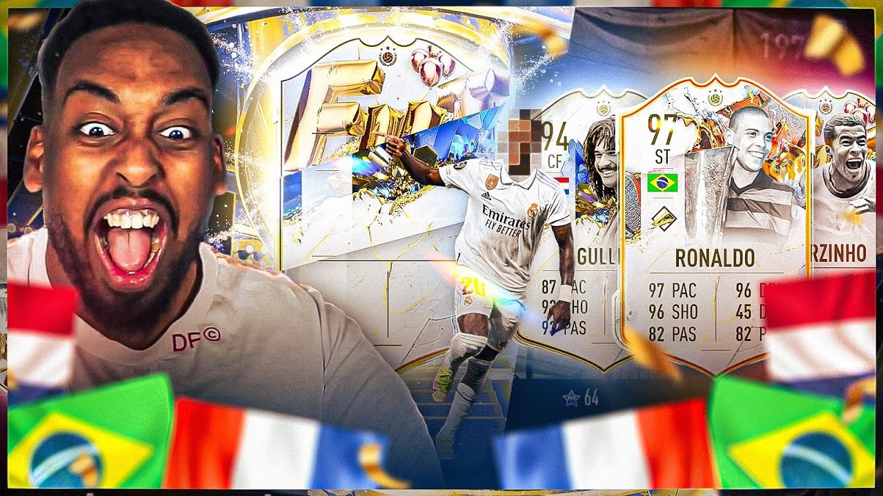 W EA🤩50x BRA/FRA/NET 90+ ICON PACK, DIE BESTEN ICON PACKS IN FIFA 23