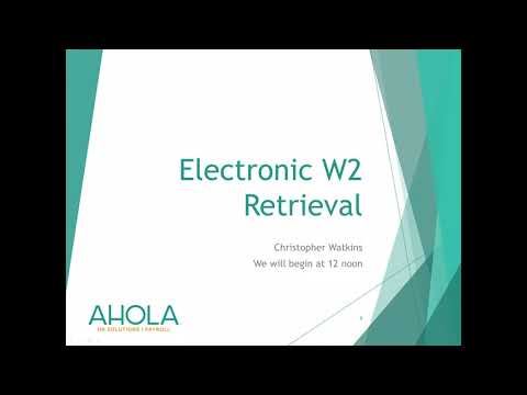Electronic Retrieval of W2s