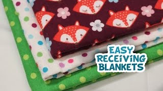 Receiving Blanket How to {VERY EASY} - Whitney Sews