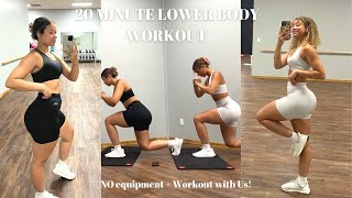 20 MINUTE LOWER BODY WORKOUT W/ NO EQUIPMENT l Learmann Twins