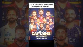 IPL 2026 Captain Performance So Far (Part-2) ☠️🔥..!!  #viratkohli #cricket #shreyasiyer #ipl #rcb