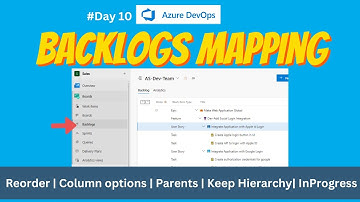 10.Backlogs mapping Explained | Parents | Keep Hierarchy | InProgress | Azure DevOps boards
