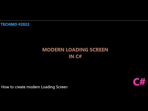 How to craete a modern Loading UI in c#