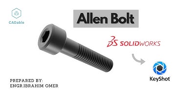 Sketch Allen Bolt in Solidworks | Hex Socket Cap Screw Solidworks | Keyshot Allen Bolt | CADable