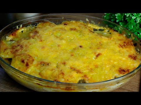 Вкусный ужин по-быстрому! Запеканка с курицей и грибами под сыром. Сочно, вкусно и просто