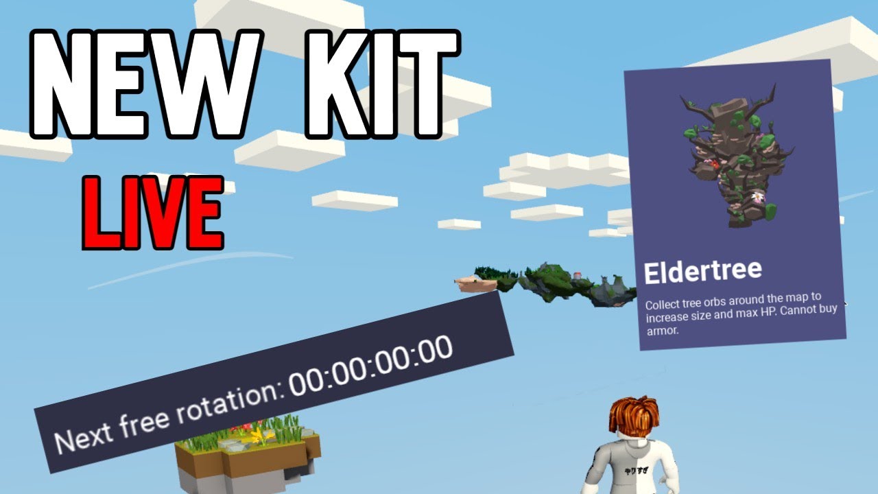 Playing The NEW ElderTree Kit Update LIVE In Roblox Bedwars - YouTube