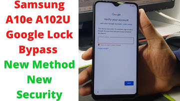 Samsung A10e A102U FRP/Google Lock Bypass New Method New Security |  samsung a102u frp bypass