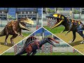 CARCHARODONTOSAURUS VS SPINOSAURUS VS ALLOSAURUS - JURASSIC TOURNAMENT || JURASSIC PARK BUILDER