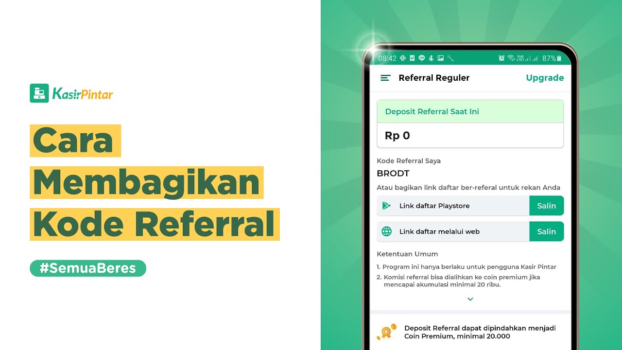 Cara Membagikan Kode Referral - YouTube