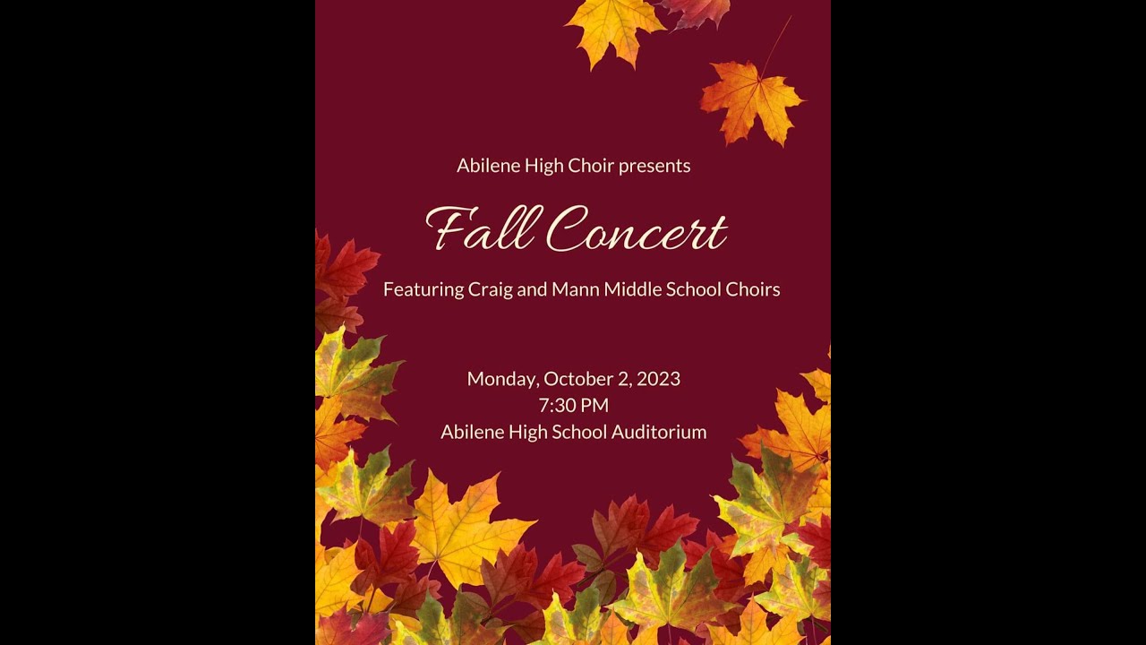 AHS Choir Fall Concert 2023 - YouTube
