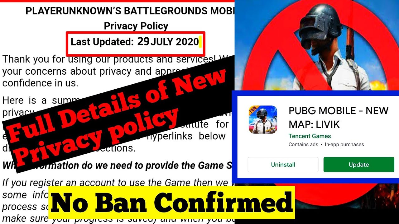 New Privacy Policy Of Pubg Mobile Full Details in Hindi | New Update Details in Hindi | Glax |