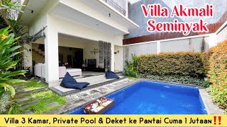 VILLA AKMALI SEMINYAK || Villa MURAH dI BALI Cuma 1 Jutaan‼️ Ke Pantai Tinggal Jalan Kaki