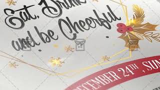 Eat Drink and be Cheerful Flyer - Seasonal A5 Template