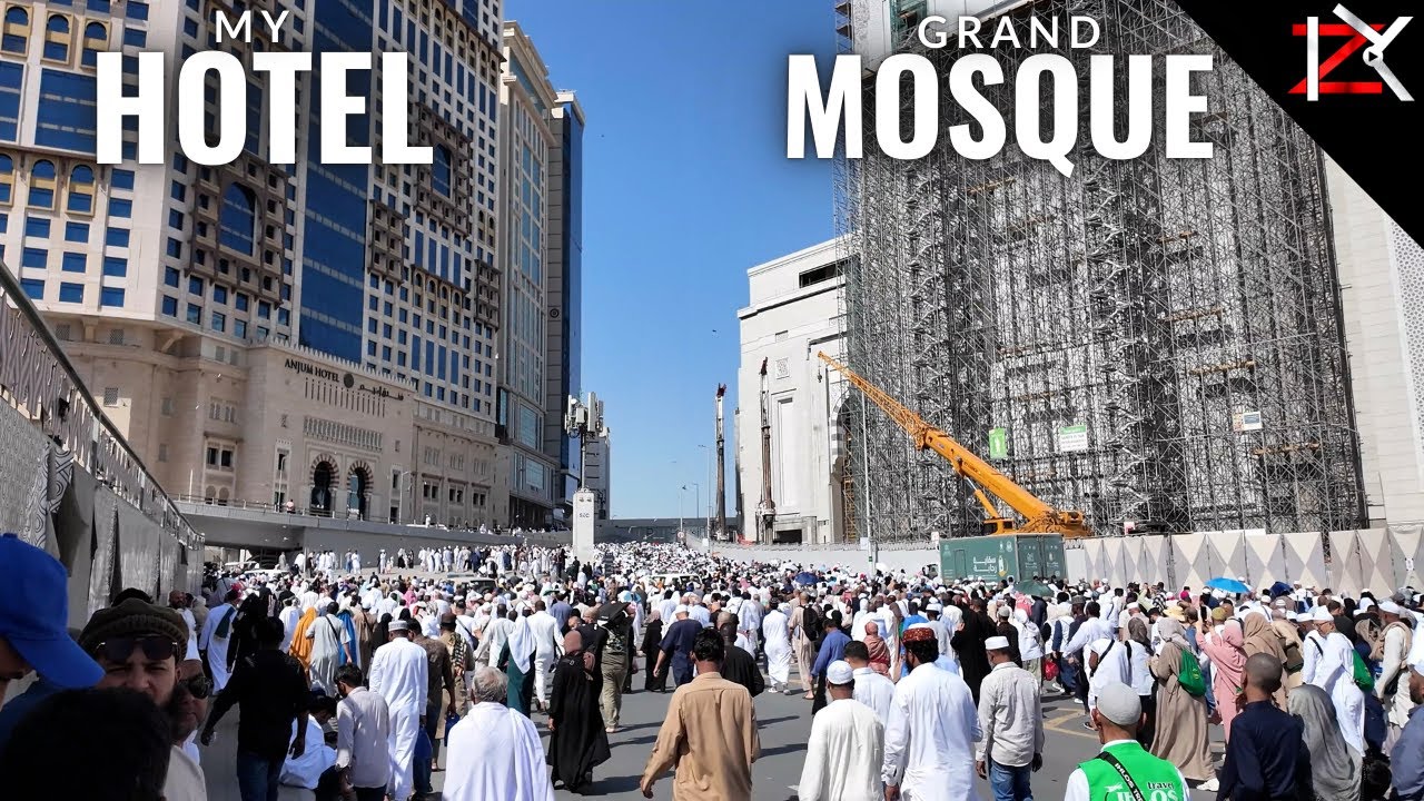 Новая экскурсия по расширенной мечети Аль-Харам — ближайший отель в Мекке — внутри новой пристройки.
