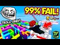 99% FAIL! 😱 Playing with EVERY SUBSCRIBER (Marathon) | Roblox #shortslive