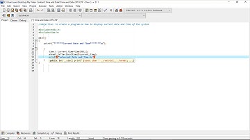 To Display the Current Date and Time Using C Programming Language.
