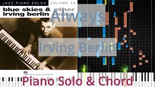 🎹Always, Solo &amp; Chord, Irving Berlin, Synthesia Piano