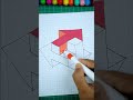 How to Draw 3D Drawings on Graph Paper ✏️ Creative Drawing Ideas ❤️