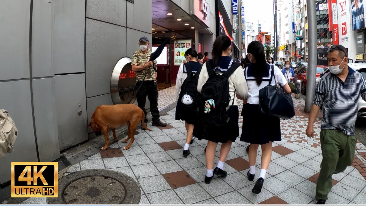 Самый оживленный город Токио для молодых японцев. Сибуя | Прогулка по Японии, 2021 ［4K］