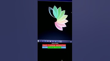Crazy Flower Animation using Python Turtle Graphics, Wait till end ❤️ @VastCoding
