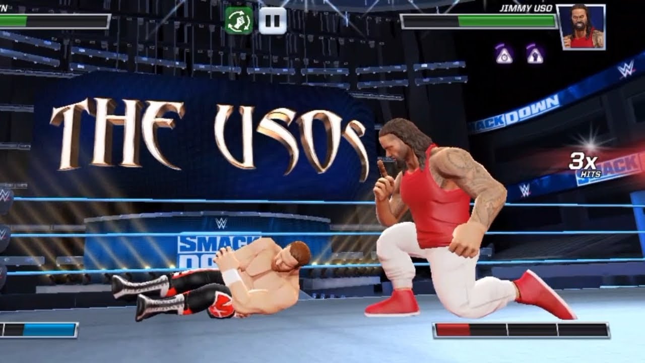 WWE Mayhem Game | Sami Zayn vs Jimmy Uso Match | SmackDown - YouTube