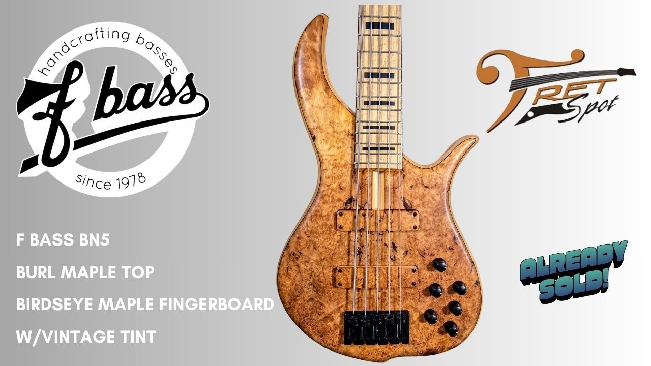 Watch Already Sold. But I Had to Show You This Burl Maple F Bass BN5 Before It Ships on YouTube Watch Already Sold. But I Had to Show You This Burl Maple F Bass BN5 Before It Ships on YouTube
