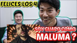 COREANOS REACCIONAN A MUSICA LATINA MALUMA - FELICES LOS 4 !!