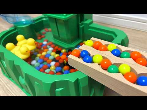 Marble Run Race ASMR☆Big Somen Slider & HABA Slope Healing Sound ビッグそうめんスライダー HABAスロープ 癒しの音