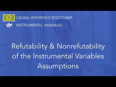 Refutability & Nonrefutability of the Instrumental Variables Assumptions: Causal Inference Bootcamp