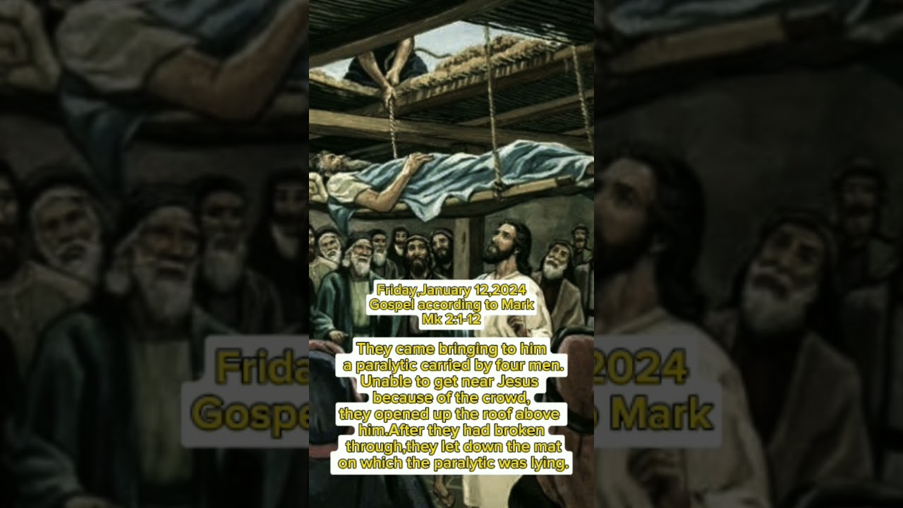 They came bringing to him a paralytic carried by four men.